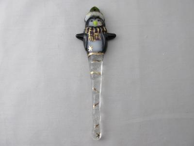 TO22059 - Penguin Icicle Ornament - Yellow/Violet