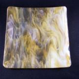 LD11007 - Amber Wispy Large Dinner Plate - Semi Transparent