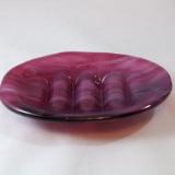 SO15013 - Cranberry Pink & White Streakie Soap Dish