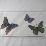 TR17005 - Hand painted Butterfly Textured Tray