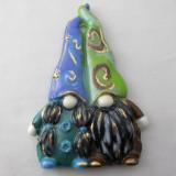 TO22093 -Blue & Green Gnome Couple Christmas Tree Ornament