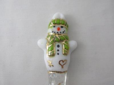 TO22120 - Tassel Scarf Snowman Ornament - Spring Green