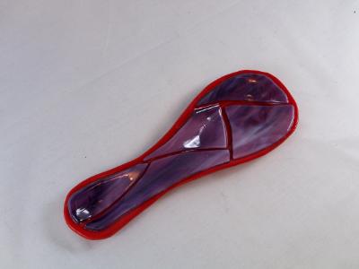 SR12011 - Red & Cranberry Pink Streaky Small Spoon Rest
