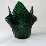 VO2142 - Emerald Green Granite Ripple Tall Votive Holder