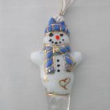 TO22043 - Tassel Scarf Snowman Ornament - Cobalt Blue