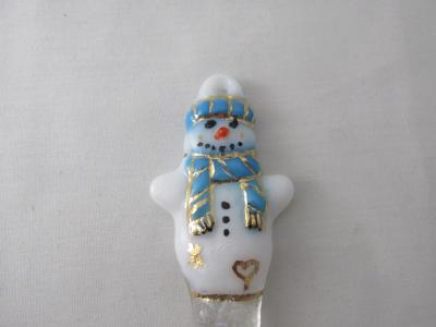 TO22118 - Tassel Scarf Snowman Ornament - Lt Cyan Blue