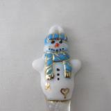 TO22118 - Tassel Scarf Snowman Ornament - Lt Cyan Blue