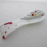 SR12074 - White with "Autumn" Collage Large Spoon Rest