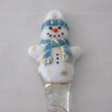 TO22029 - Tassel Scarf Snowman Ornament- Turquoise Blue