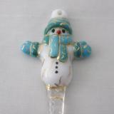 TO22030 - Large Snowman Ornament- Teal Green/Turquoise Blue