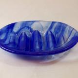 SO15008 - Cobalt Blue Clear Wispy Soap Dish