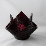 VO2144 - Red Granite Ripple Lotus Votive Holder