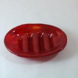 SO15010 - Red & Clear Wispy Soap Dish