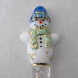 TO22078 - Tassel Scarf Snowman Ornament - Turquoise Blue/Mint Green