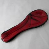SR12042 - Black w/Red "Fan" Small Spoon Rest