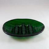 SO15004 Kelly Green Cathedral w/White Streamers Soap Dish
