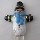 TO22072 - Large Snowman Ornament - Kelly Green/Lt Cyan