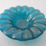 SB4021 - Peacock Blue Streaky Deep Sunburst Bowl (Candy Dish)