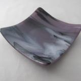 SP7032 - Dusty Lilac, Black & White Streaky Sushi Plate