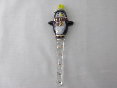 TO22050 - Penguin Icicle Ornament - Yellow/Violet