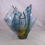 VA1076 - Steel Blue Baroque Centerpiece Vase